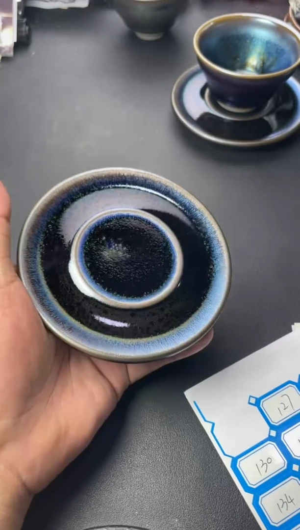 茶盏127叶紫建盏叶紫