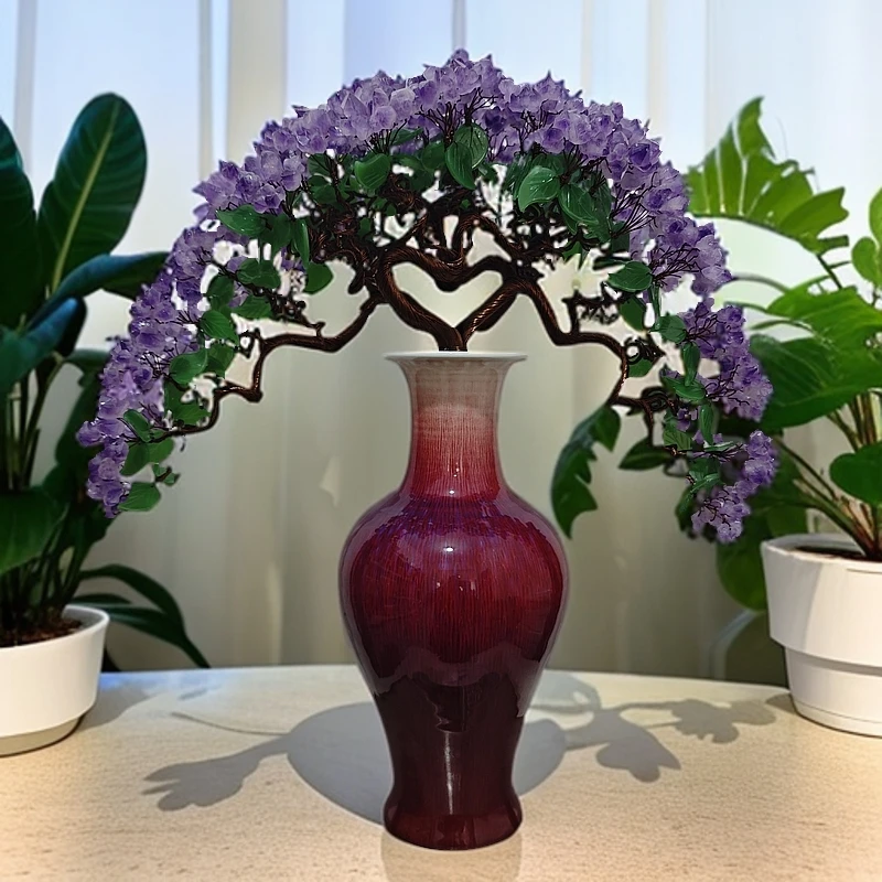 【卓越轻奢】鸿运晶华紫水晶树摆件乔迁办公家居精美纯手工