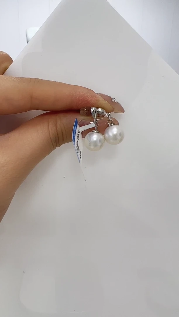 【闪购商品】淡水珍珠DA银S925镶嵌耳钉 10 B569
