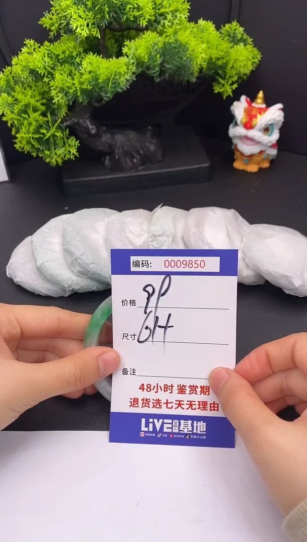 未镶嵌手镯翡翠0009850