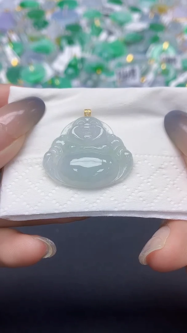 翡翠未镶嵌颈饰 天然缅甸a货翡翠