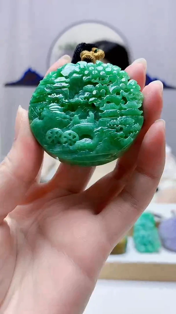 未镶嵌定制翡翠4852zm-毛货挂件181