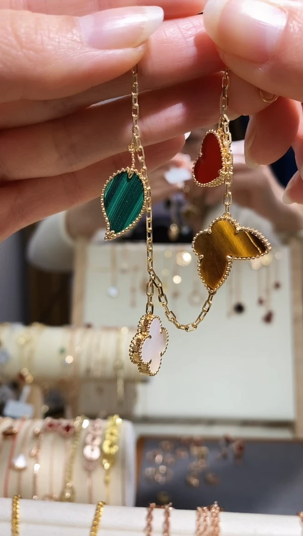 【闪购商品】玛瑙/玉髓手链18K金镶嵌手链