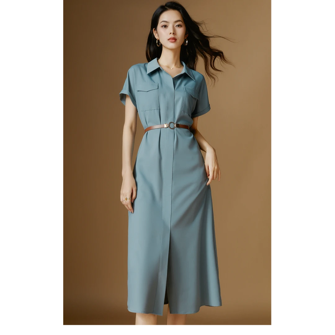 【专享】款长裙翻领连衣裙24062511