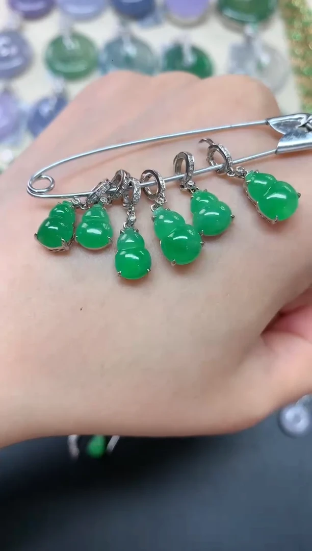 翡翠18K金镶嵌吊坠(不含链)A184|多样性发货一件|1980