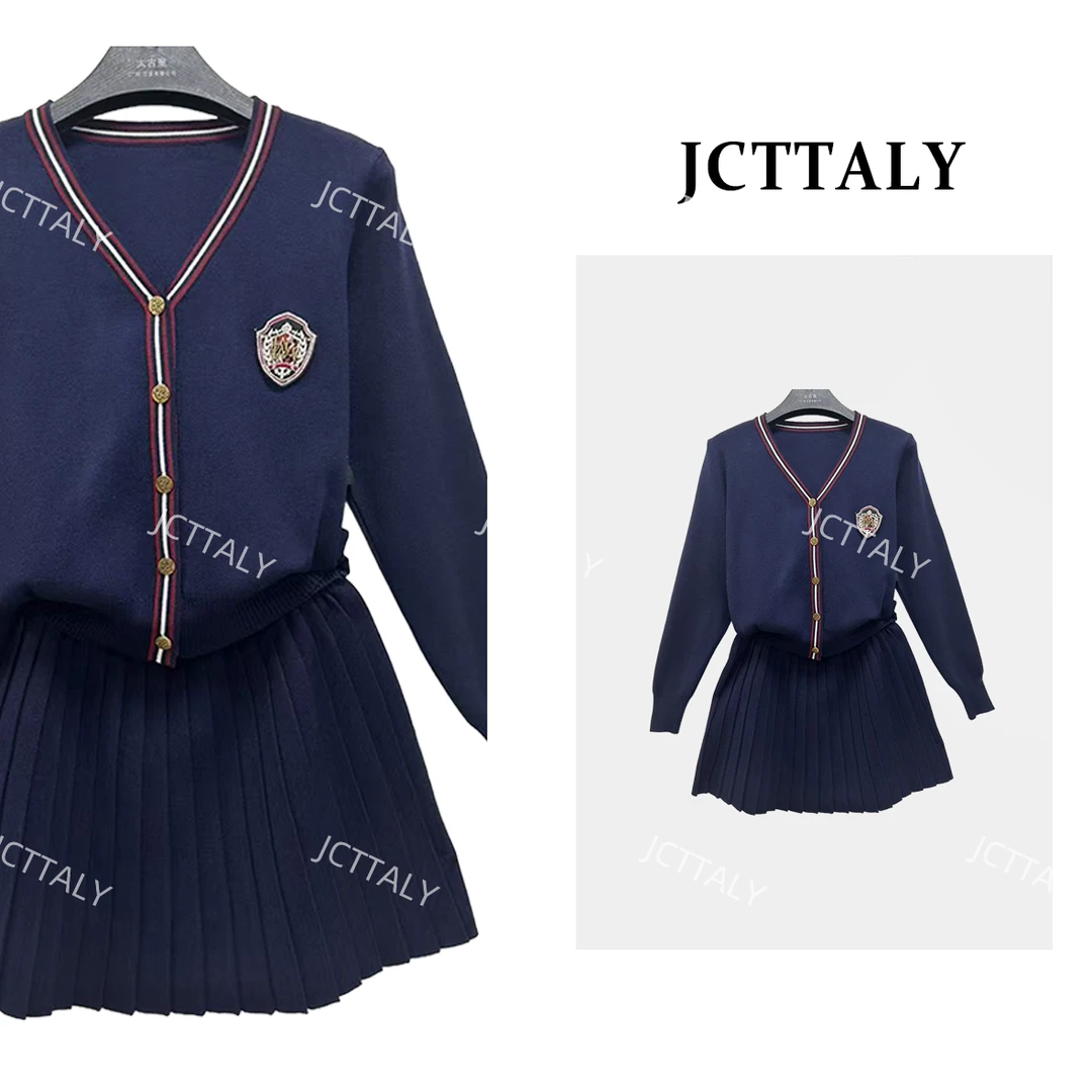 【17】秋季新款学院风时尚气质显瘦套装两件套卫衣裙NH-Q0032