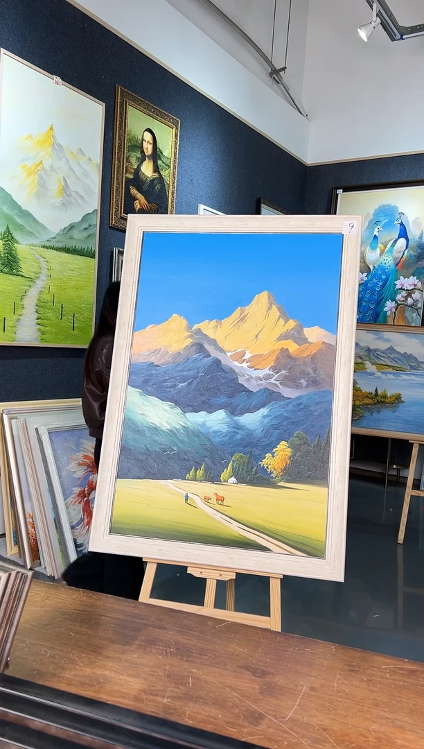 【闪购商品】油画36号 80*120 日照金山-手绘油画