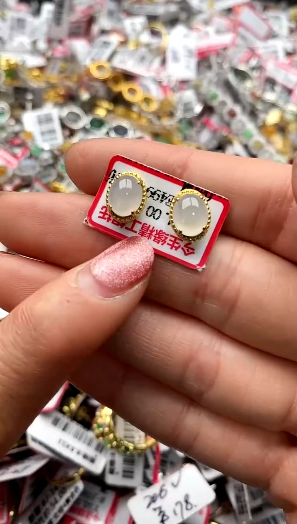 【闪购商品】翡翠戒指银S925镶嵌222222     7