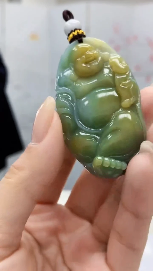 【闪购商品】定制翡翠未镶嵌4969lr-毛货挂件40