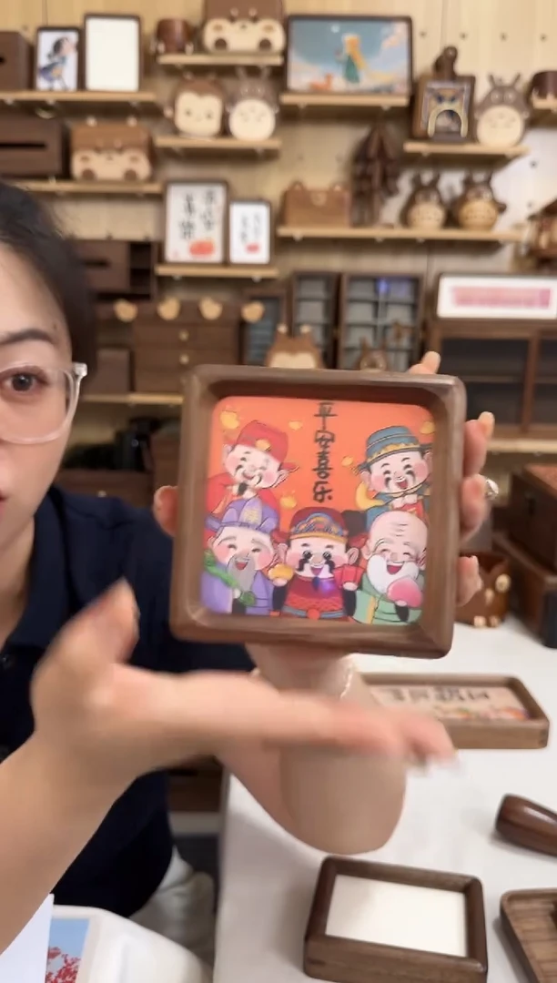 木黑胡桃木正方形相框