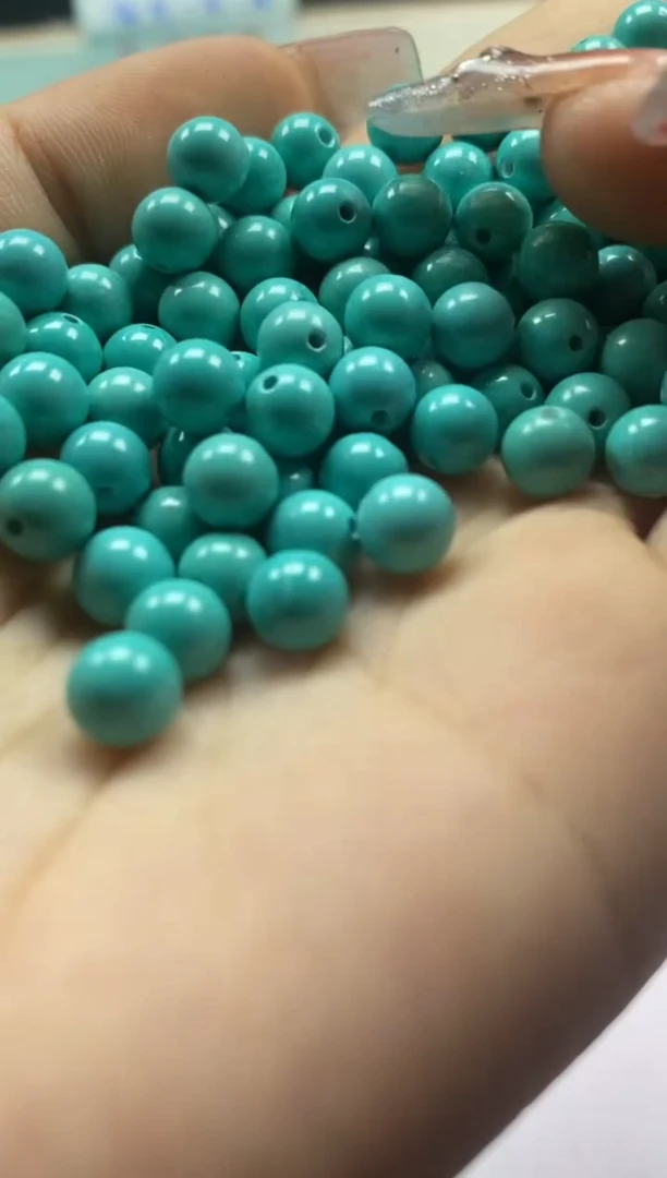 【闪购商品】玛瑙/玉髓颈饰未镶嵌w821高瓷绿*松6mm*30颗