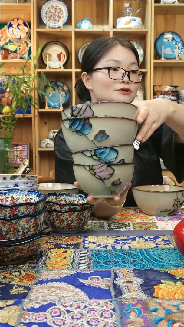 瓷片小可高温瓷餐具一组