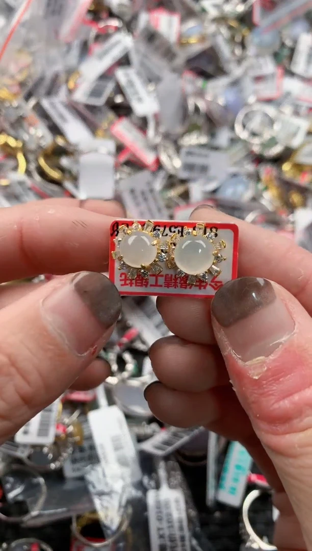 银S925镶嵌戒指翡翠333  2