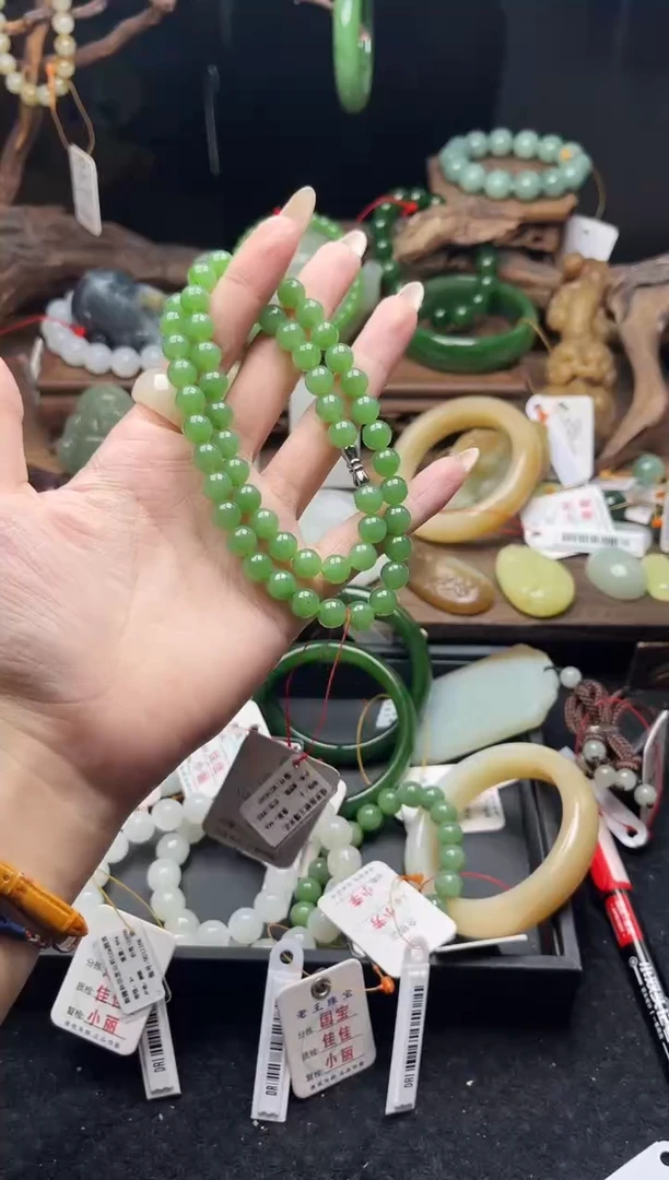 项链未镶嵌和田玉卡8俄料爆米花 妈妈链9014940