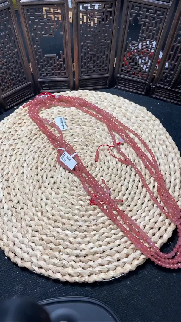 未镶嵌多圈南红玛瑙冰粉多圈5mm多样性发货发其一