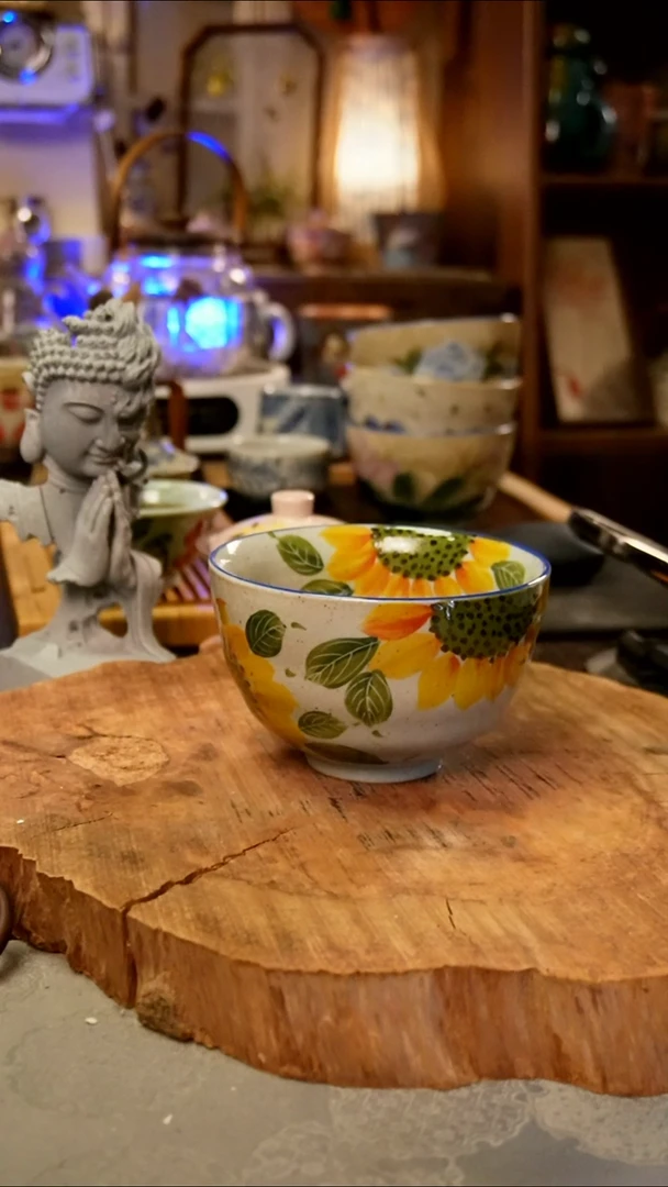杯子向日葵手工手绘手工手绘
