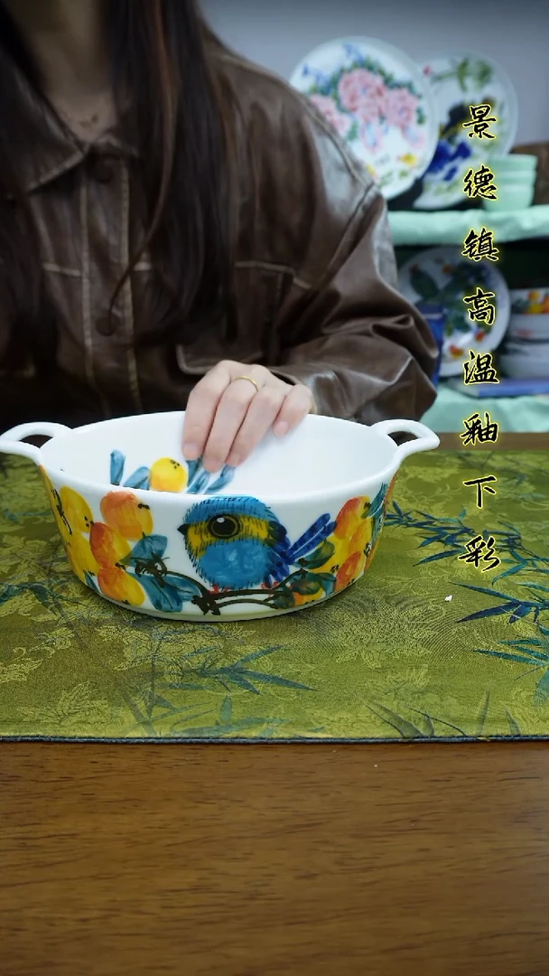 其他景德镇高温瓷（双耳汤锅）