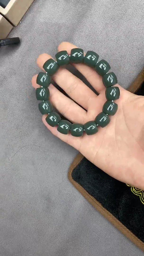 手串未镶嵌和田玉纯天然新疆且末蓝14