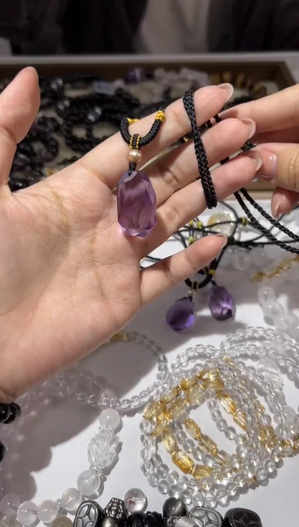 【闪购商品】紫晶吊坠(不含链)未镶嵌紫水晶吊坠随型