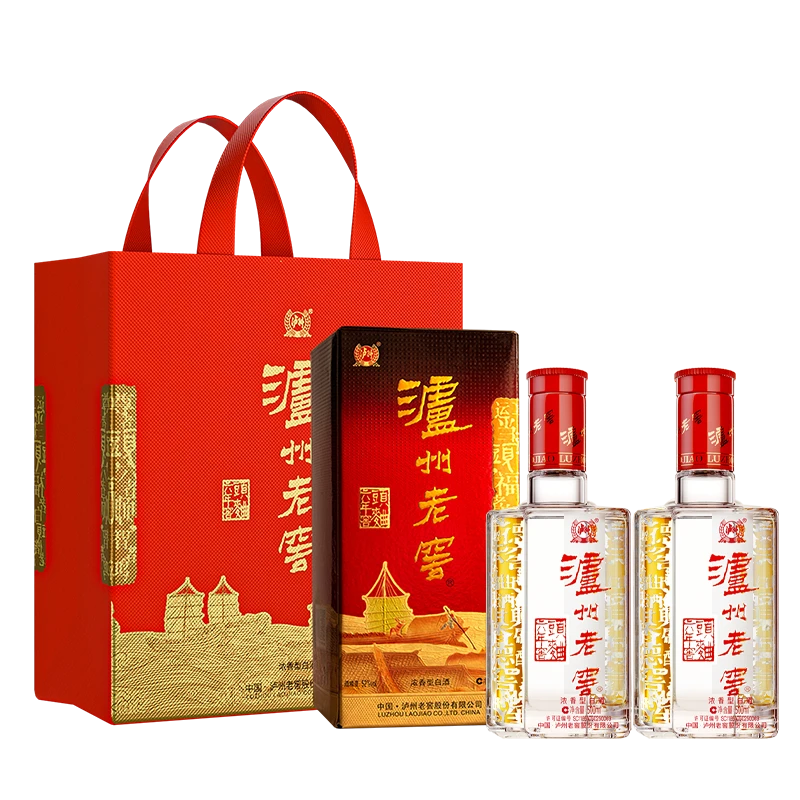 泸州老窖六年窖头曲浓香型白酒宴请聚会收藏52度500ml*2