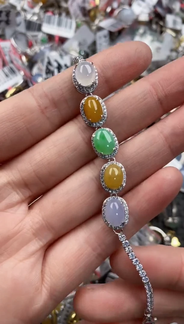 银S925镶嵌戒指翡翠4444-----9