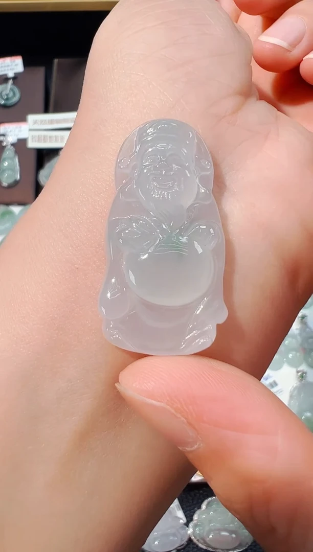 翡翠未镶嵌吊坠(不含链)财神爷吊坠