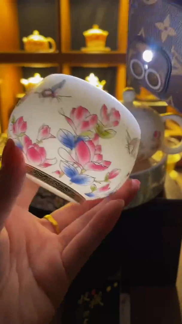 羊脂玉金玉满堂杯