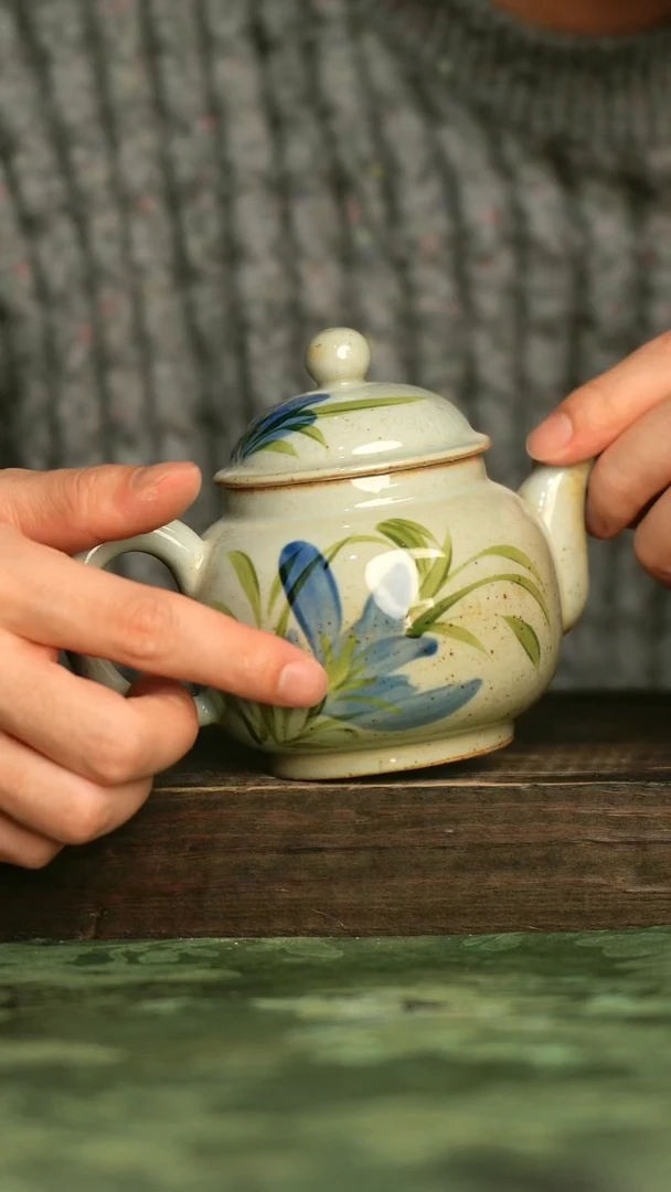 陶瓷青诗集手工手绘瓷器