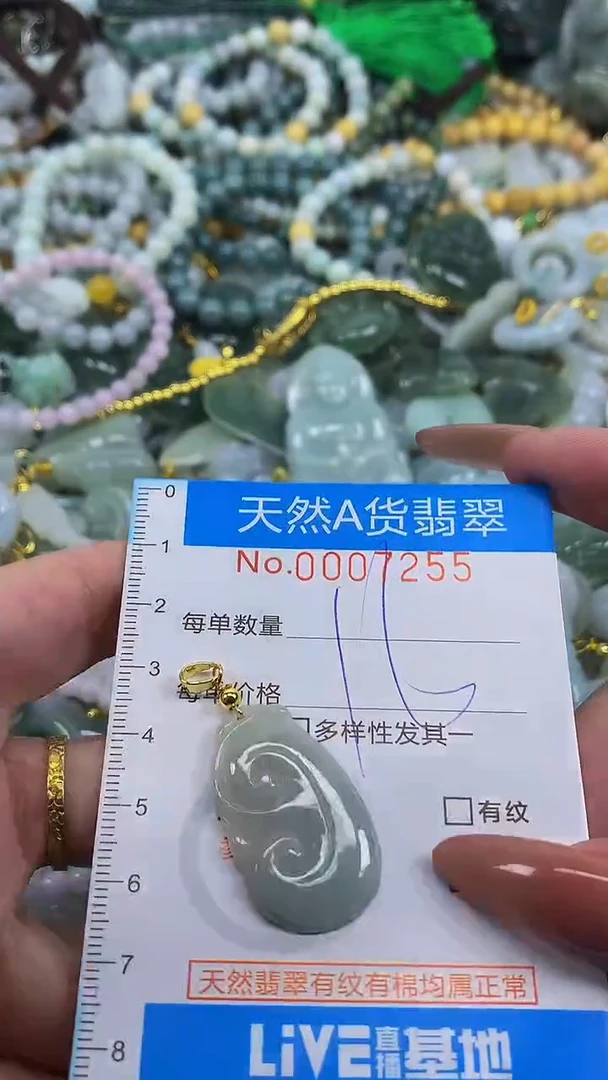 颈饰未镶嵌翡翠净货挂件-7255