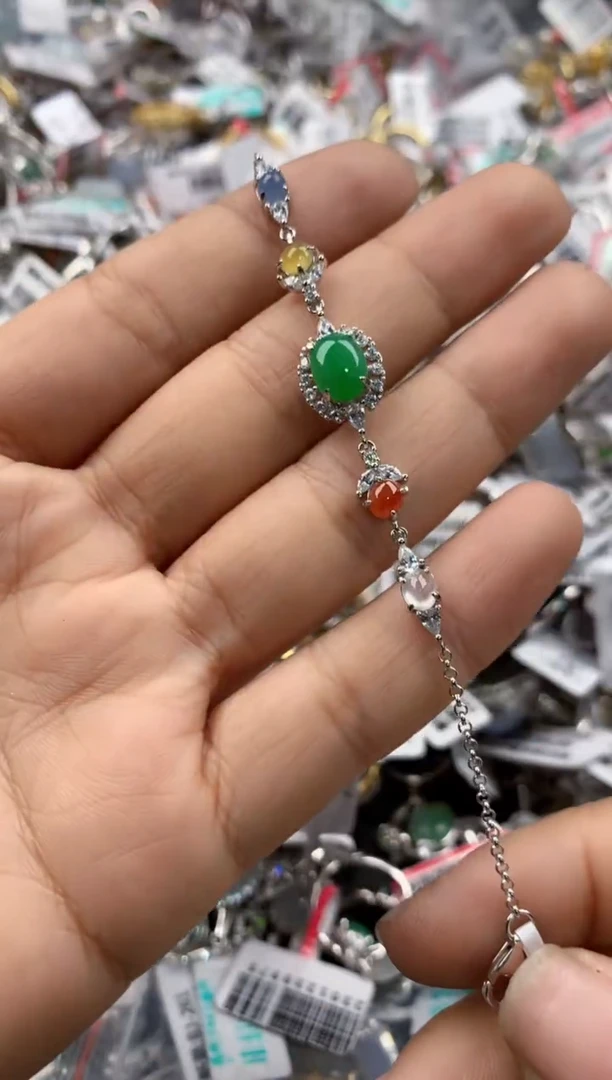 银S925镶嵌戒指翡翠4444----3