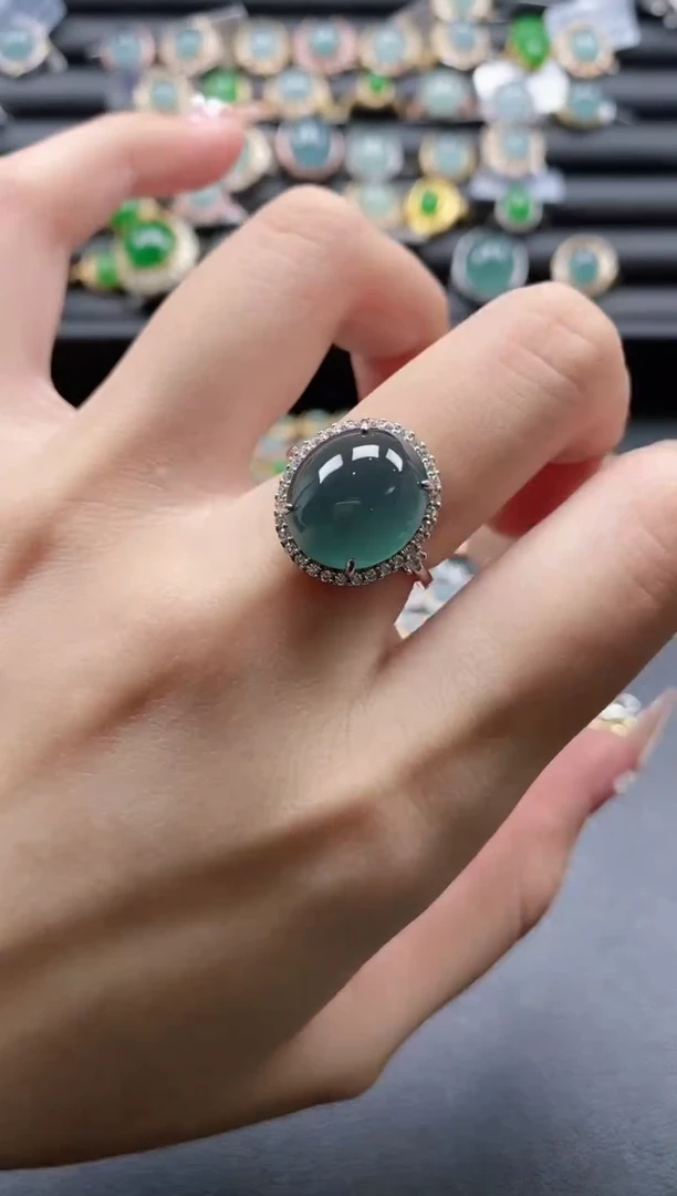 【闪购商品】翡翠戒指银S925镶嵌51511