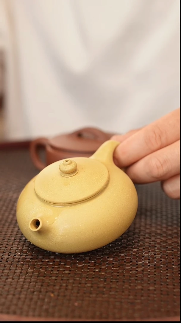 茶壶紫砂金咖绿泥寒江140毫升