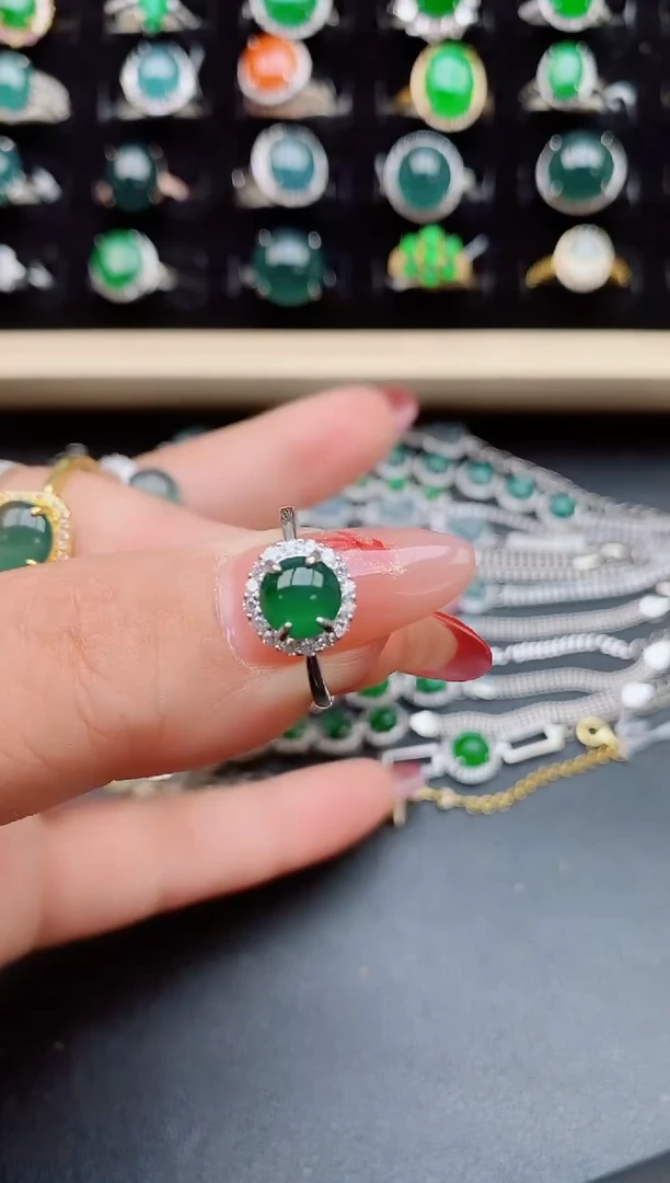 【闪购商品】翡翠戒指银S925镶嵌5805508