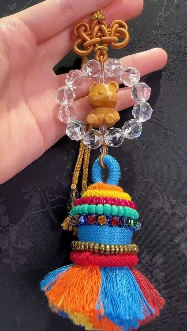 未镶嵌手绳水晶小熊款