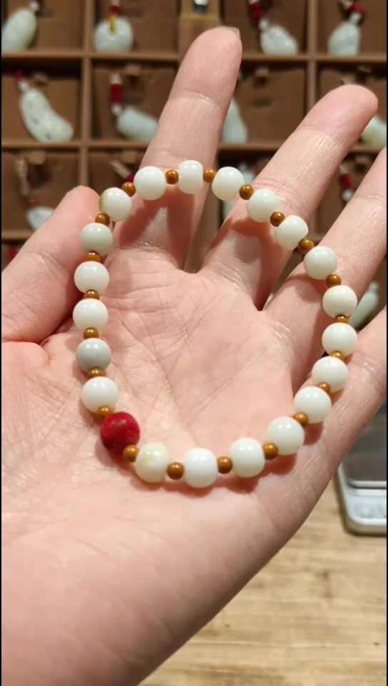 项圈未镶嵌和田玉（白玉）手串