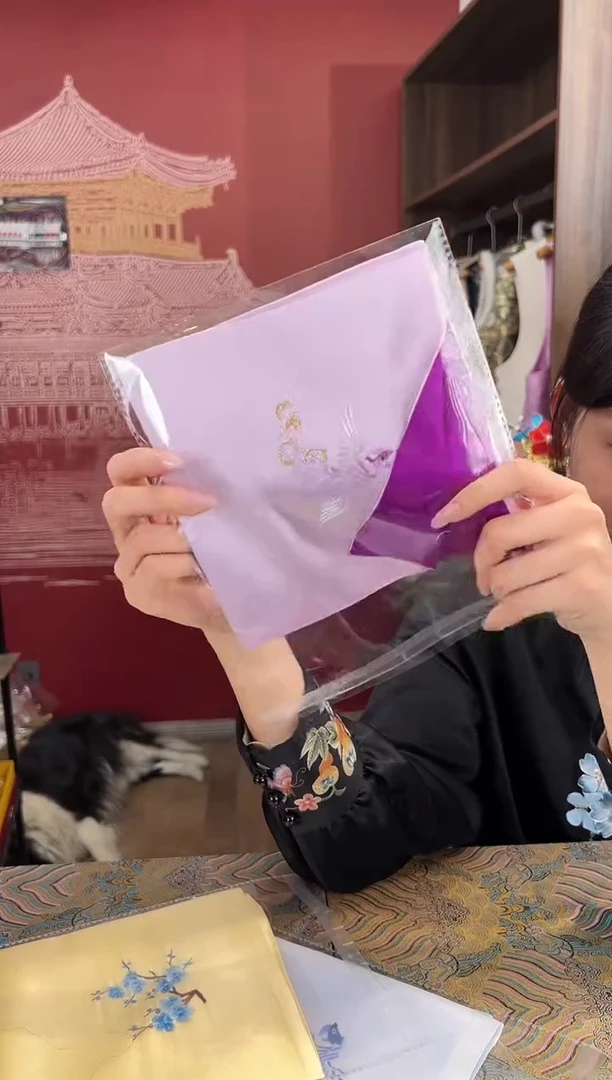 【闪购商品】刺绣苏绣手工刺绣100桑蚕丝手帕