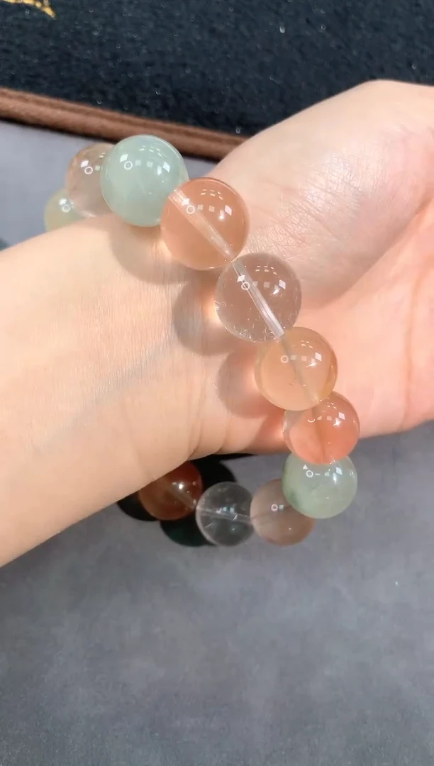 【闪购商品】发晶手链未镶嵌39号冰糖兔毛单圈15mm