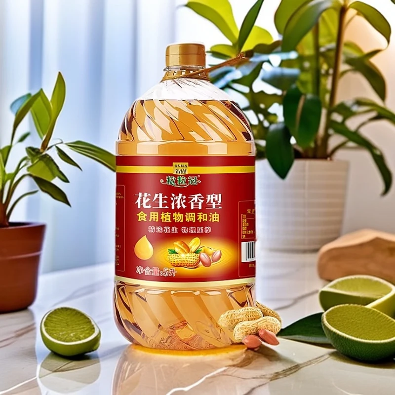 5L大桶装花生调和油纯传统压榨花生油食用油香油鲜榨浓香品质鲜油