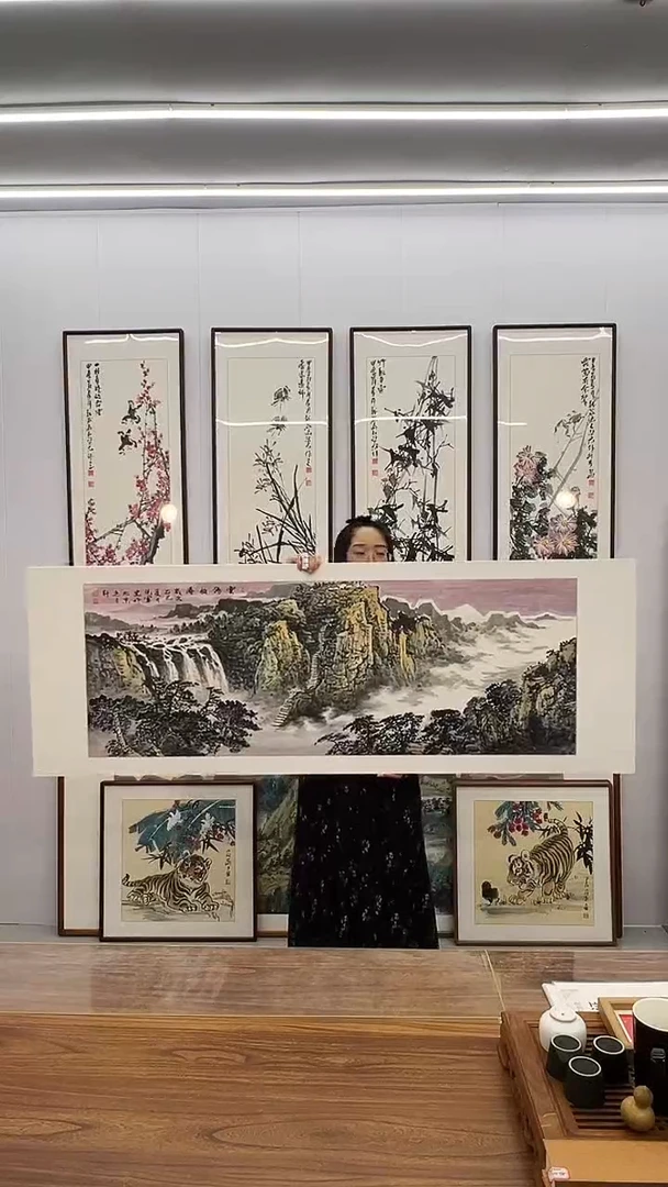 国画张现军 170*80  云海松涛  山水