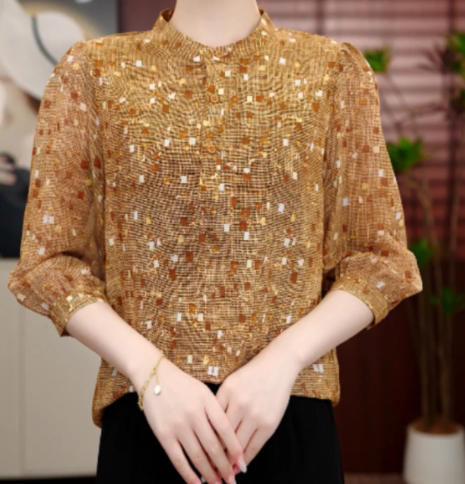 杭州专柜 夏新款简约通勤衬衫女ZF-S022