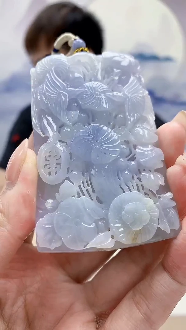 未镶嵌定制翡翠4868MM-毛货挂件89