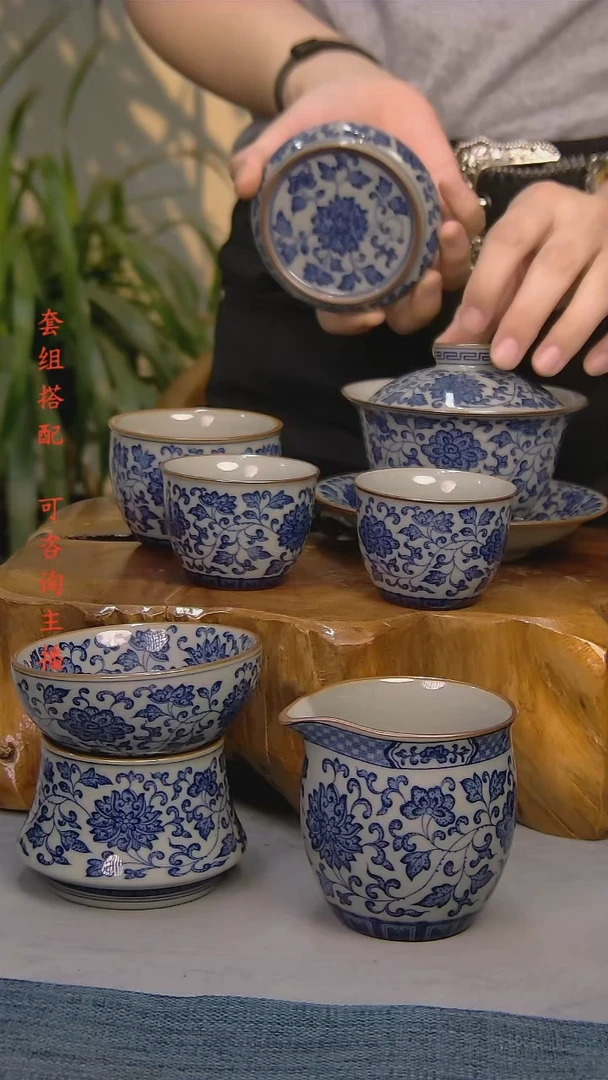 简装家用款7件套 老陶泥开片纹陶瓷茶具