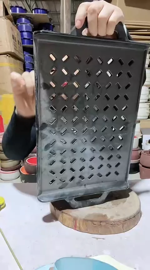 陶瑕疵大号镂空长方烤盘