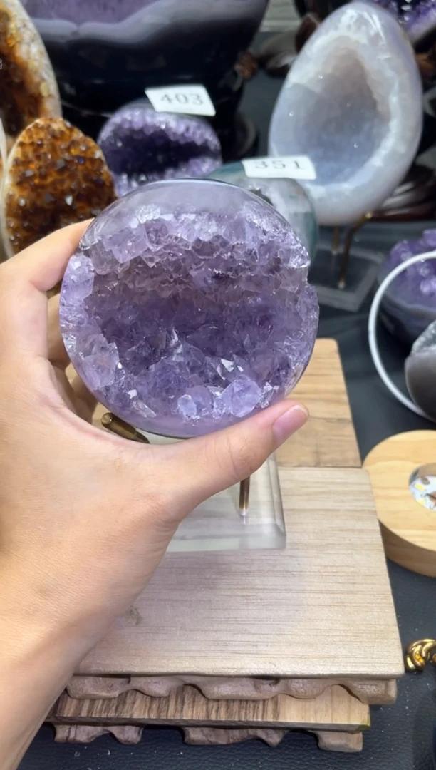 未镶嵌大型摆件（非配饰）紫晶406号开口笑