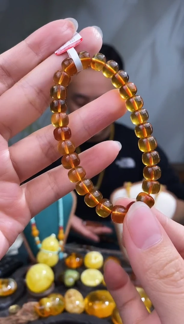 裸石琥珀未镶嵌茶珀 8mm+ 基地发货 一物一证 顺丰包邮