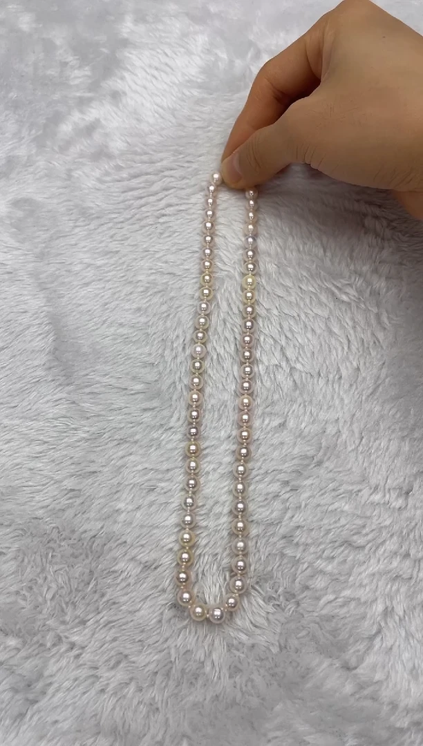 项链银S925镶嵌海水珍珠AK6.5-7mm