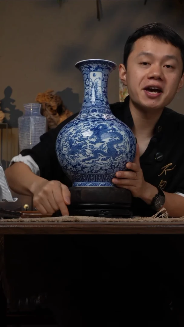 摆件WN问泥景德镇陶瓷花瓶摆件