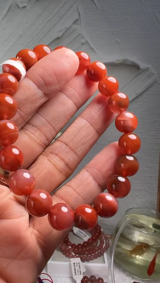 手串未镶嵌南红玛瑙南红玛瑙（默认微瑕）