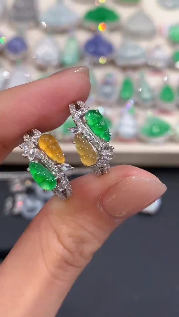 18K金镶嵌戒指翡翠a172多样性一件发货