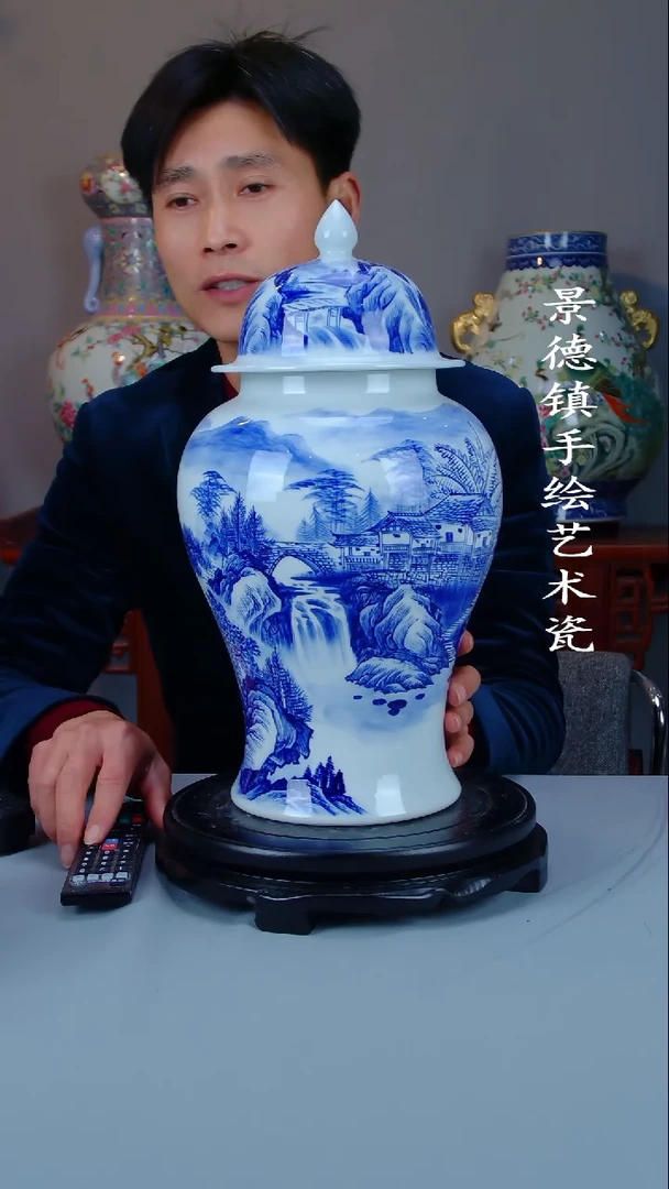 摆件陶瓷景德镇手工手绘陶瓷摆件19